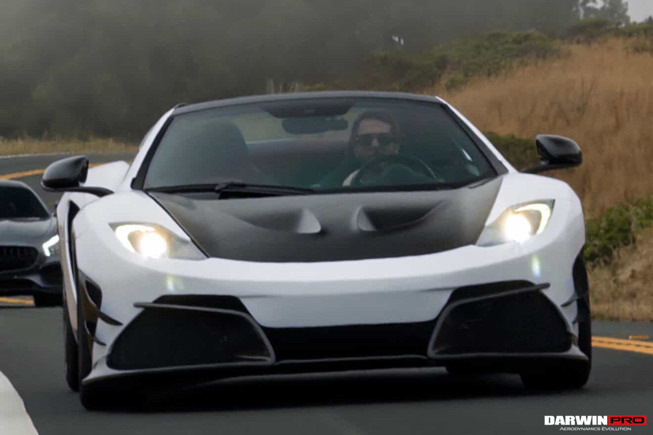 2011-2014 McLaren MP4 12C Rebel Performance Style Partial Carbon Fiber Front Bumper With Lip - DarwinPRO Aerodynamics