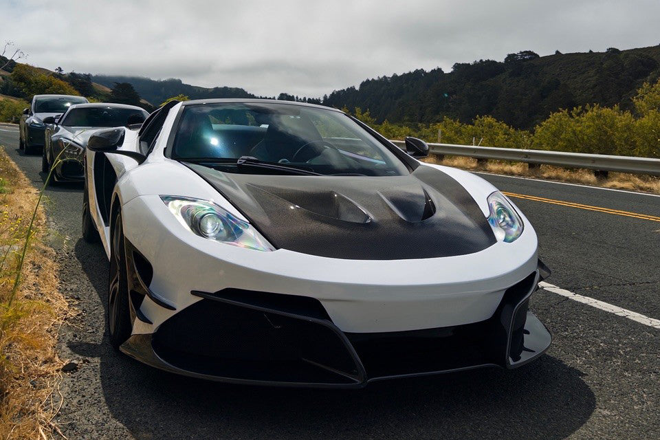 2011-2014 McLaren MP4 12C Rebel Performance Style Partial Carbon Fiber Front Bumper With Lip - DarwinPRO Aerodynamics
