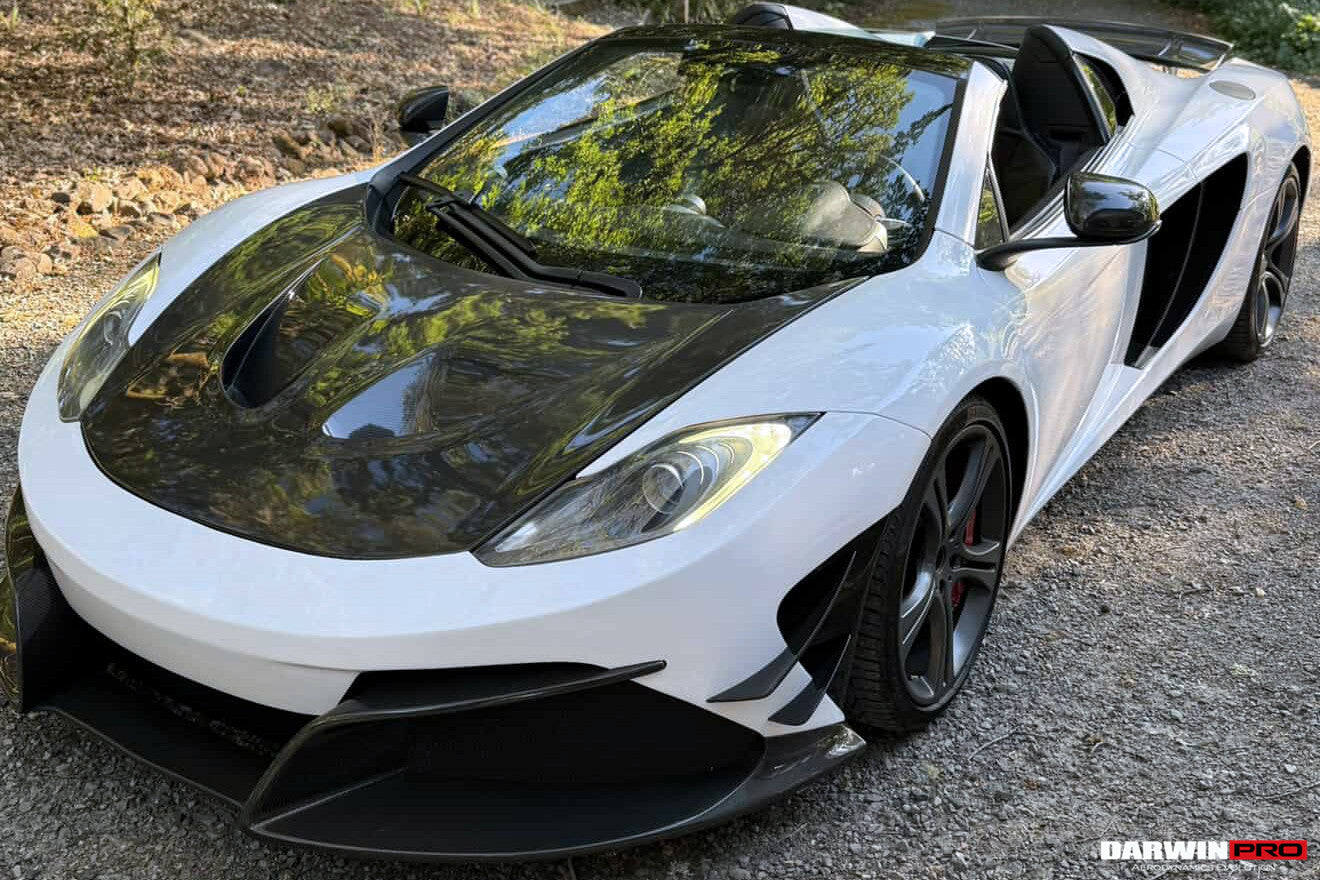 2011-2014 McLaren MP4 12C Rebel Performance Style Partial Carbon Fiber Front Bumper With Lip - DarwinPRO Aerodynamics