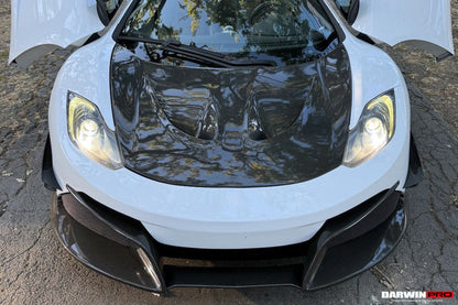 2011-2014 McLaren MP4 12C Rebel Performance Style Partial Carbon Fiber Front Bumper With Lip - DarwinPRO Aerodynamics
