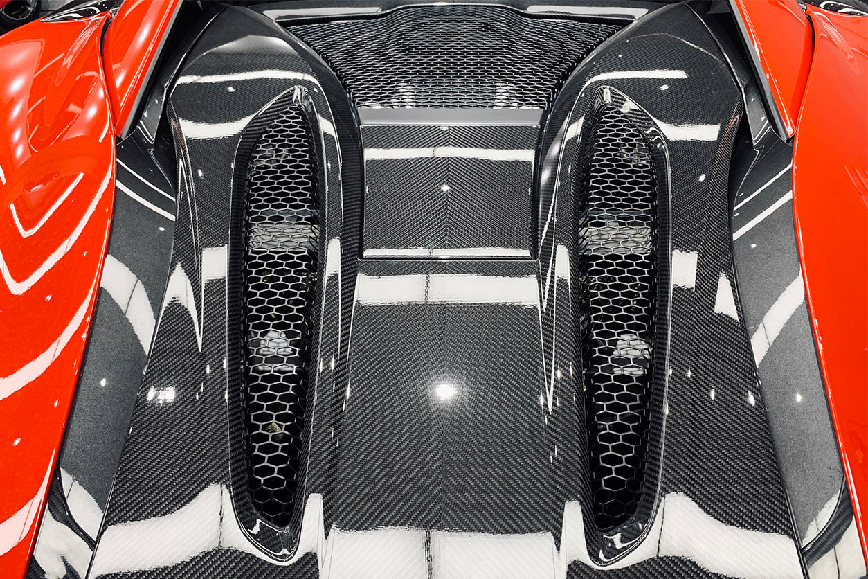 2015-2020 McLaren 540c 570s Coupe Autoclave Carbon Fiber Rear Engine Trunk Replacement - DarwinPRO Aerodynamics
