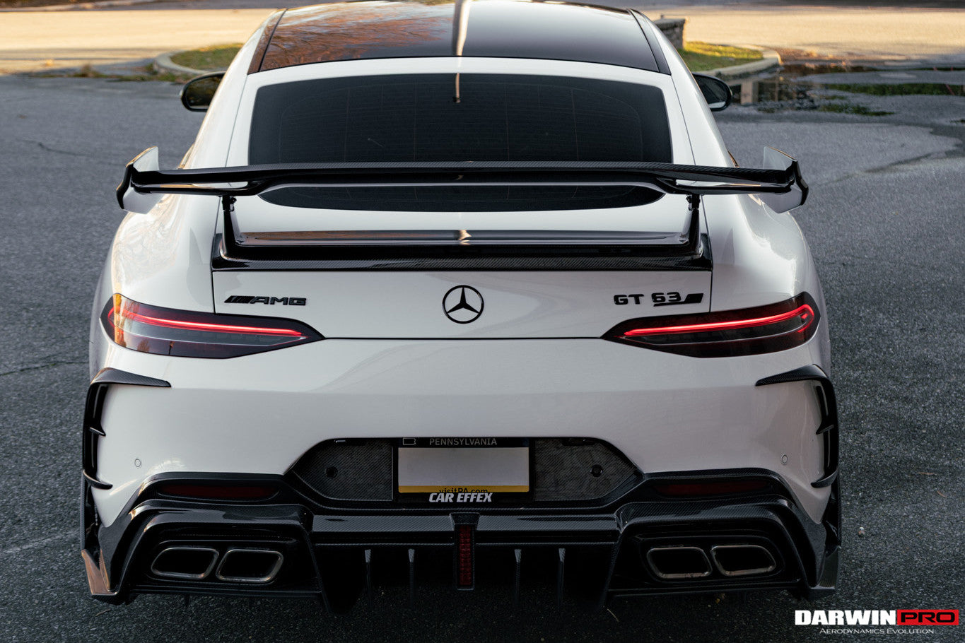DarwinPRO 2019-2024 Mercedes Benz AMG GT50 GT53 GT43 GT63 GT63S 4Door Coupe X290 IMP Ver.2 Design Part Carbon Fiber Rear Bumper