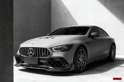 DarwinPRO 2019-2024 Mercedes Benz AMG GT50 GT53 GT43 4Door Coupe X290 IMP Performance Carbon Fiber Front Bumper Lip Splitter - DarwinPRO Aerodynamics