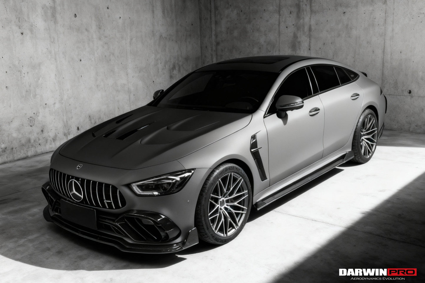 DarwinPRO 2019-2024 Mercedes Benz AMG GT50 GT53 GT43 4Door Coupe X290 IMP Performance Carbon Fiber Front Bumper Lip Splitter - DarwinPRO Aerodynamics