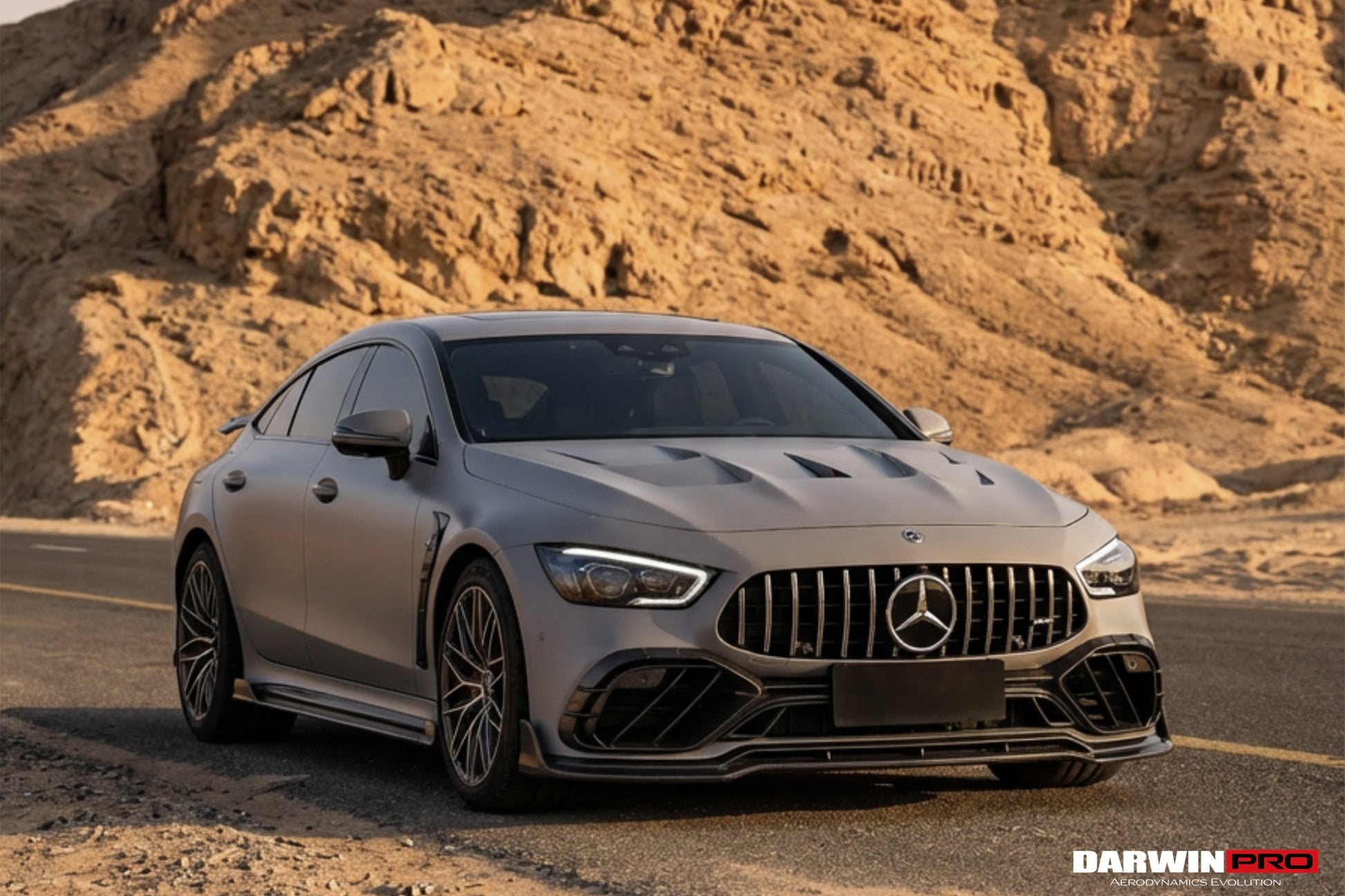 DarwinPRO 2019-2024 Mercedes Benz AMG GT50 GT53 GT43 4Door Coupe X290 IMP Performance Carbon Fiber Front Bumper Lip Splitter - DarwinPRO Aerodynamics
