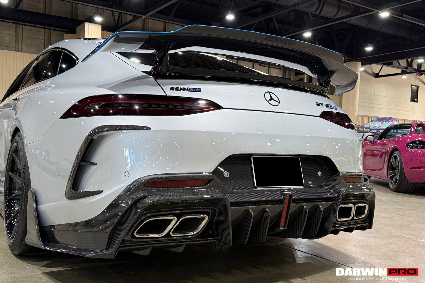 DarwinPRO 2019-2024 Mercedes Benz AMG GT50 GT53 GT43 GT63 GT63S 4Door Coupe X290 IMP Ver.2 Design Part Carbon Fiber Rear Bumper