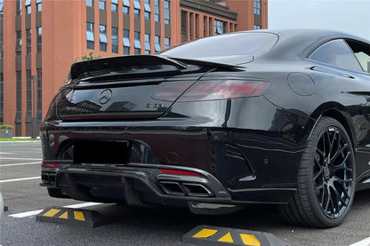 2014-2021 Mercedes Benz C217 S63 & S65 AMG Coupe BKSS Style Carbon Fiber Rear Diffuser - DarwinPRO Aerodynamics