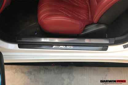 2014-2021 Mercedes Benz C217 S63 S65 AMG Coupe Autoclave Carbon Fiber Door Sills Steps Cover - DarwinPRO Aerodynamics