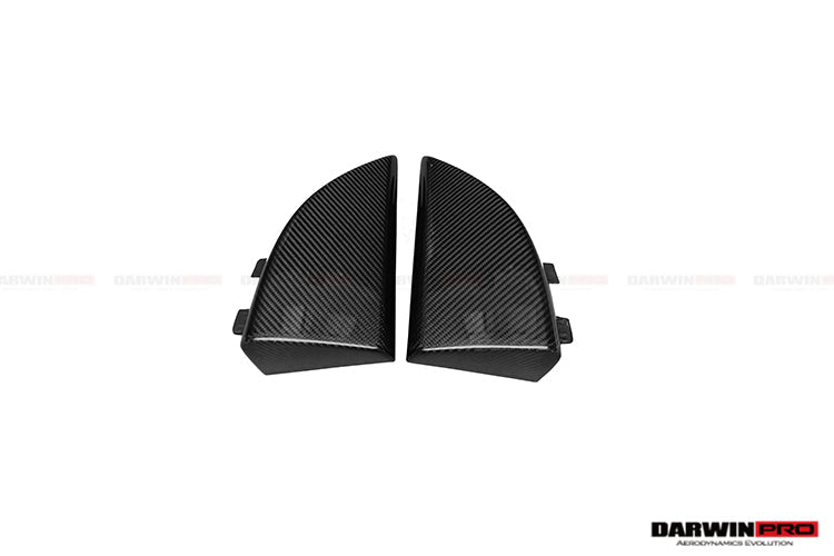 2014-2021 Mercedes Benz C217 S63 S65 AMG Coupe Carbon Fiber Rear Bumper Caps - DarwinPRO Aerodynamics