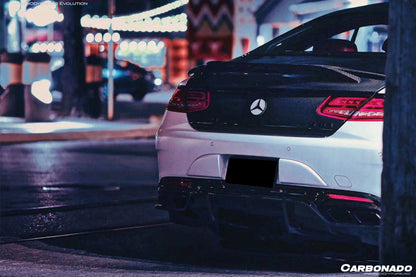 2014-2021 Mercedes Benz C217 S63 S65 AMG Coupe Carbon Fiber Rear Bumper Caps - DarwinPRO Aerodynamics