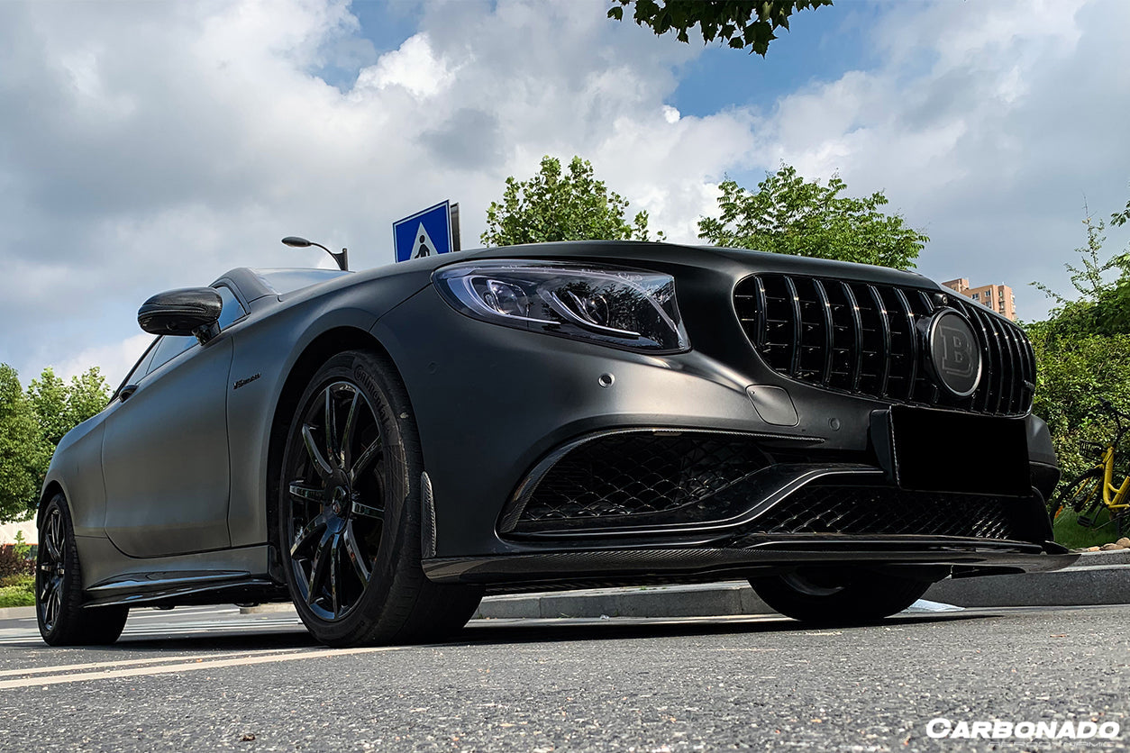 2014-2017 Mercedes Benz C217 S63 S65 AMG Coupe Carbon Fiber Front Bumper Center Trim - DarwinPRO Aerodynamics