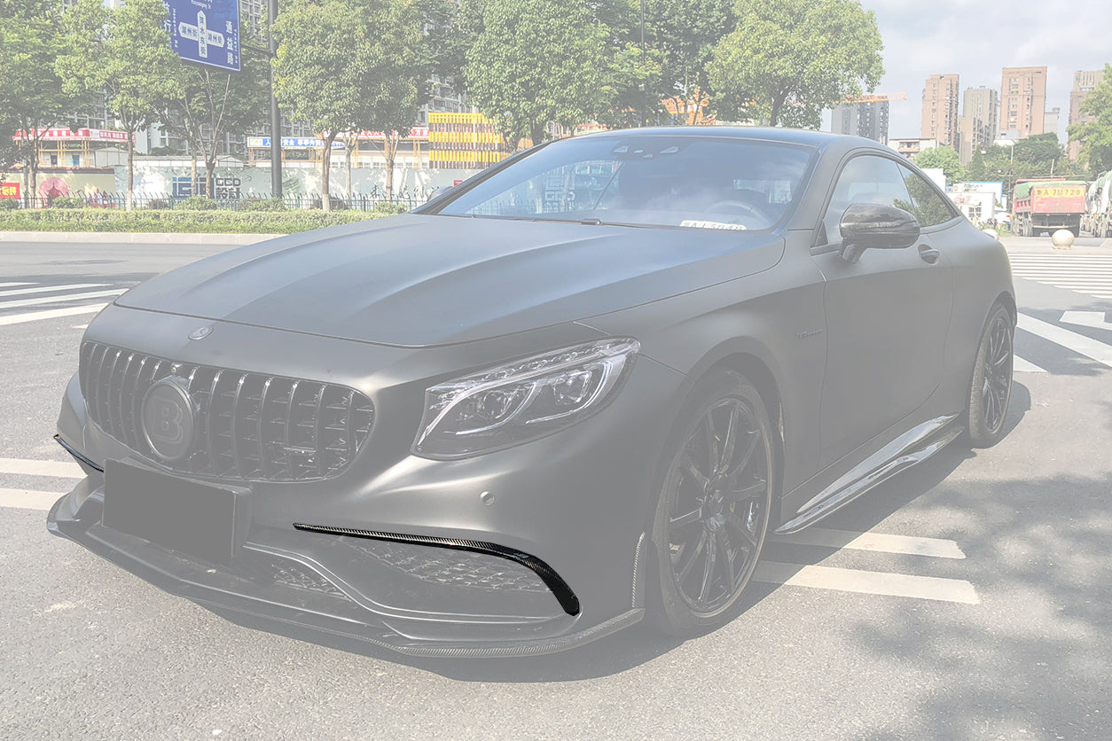 2014-2017 Mercedes Benz C217 S63 S65 AMG Coupe Carbon Fiber Front Canards - DarwinPRO Aerodynamics