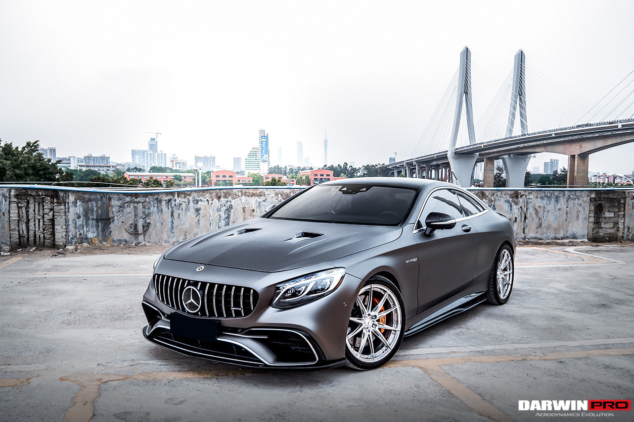 2014-2021 Mercedes Benz C217 S63 S65 AMG Coupe Carbon Fiber Side Skirts Extension