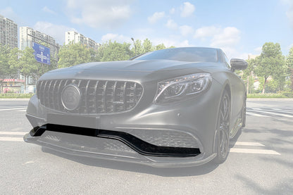 2014-2017 Mercedes Benz C217 S63 S65 AMG Coupe Carbon Fiber Front Bumper Center Trim - DarwinPRO Aerodynamics