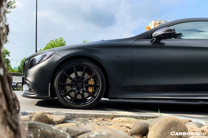 2014-2021 Mercedes Benz C217 S63 S65 AMG Coupe Carbon Fiber Side Skirts Extension