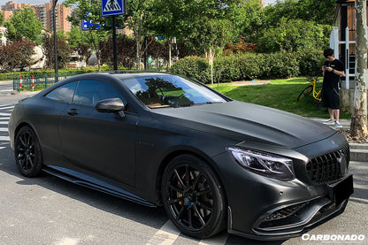 2014-2021 Mercedes Benz C217 S63 S65 AMG Coupe Carbon Fiber Side Skirts Extension