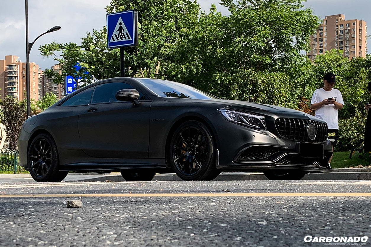 2014-2021 Mercedes Benz C217 S63 S65 AMG Coupe Carbon Fiber Side Skirts Extension