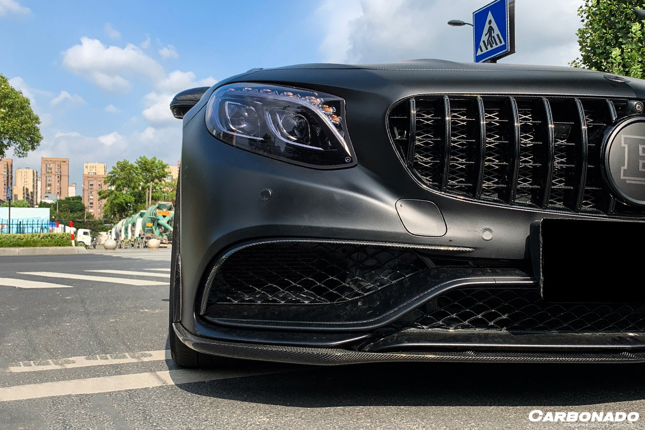 2014-2017 Mercedes Benz C217 S63 S65 AMG Coupe Carbon Fiber Front Bumper Lip - DarwinPRO Aerodynamics