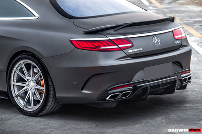 2014-2021 Mercedes Benz C217 S63 & S65 AMG Coupe BKSS Style Carbon Fiber Rear Diffuser
