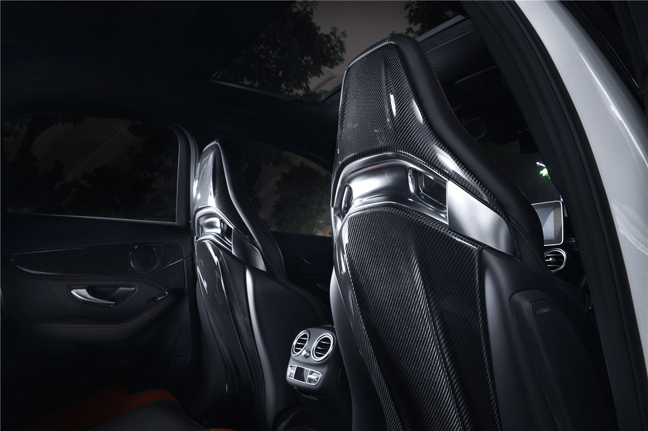 2015-2018 Mercedes Benz C63 S CLA45 AMG Sedan Carbon Fiber Seat-back Cover