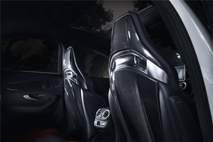 2015-2018 Mercedes Benz C63 S CLA45 AMG Sedan Carbon Fiber Seat-back Cover