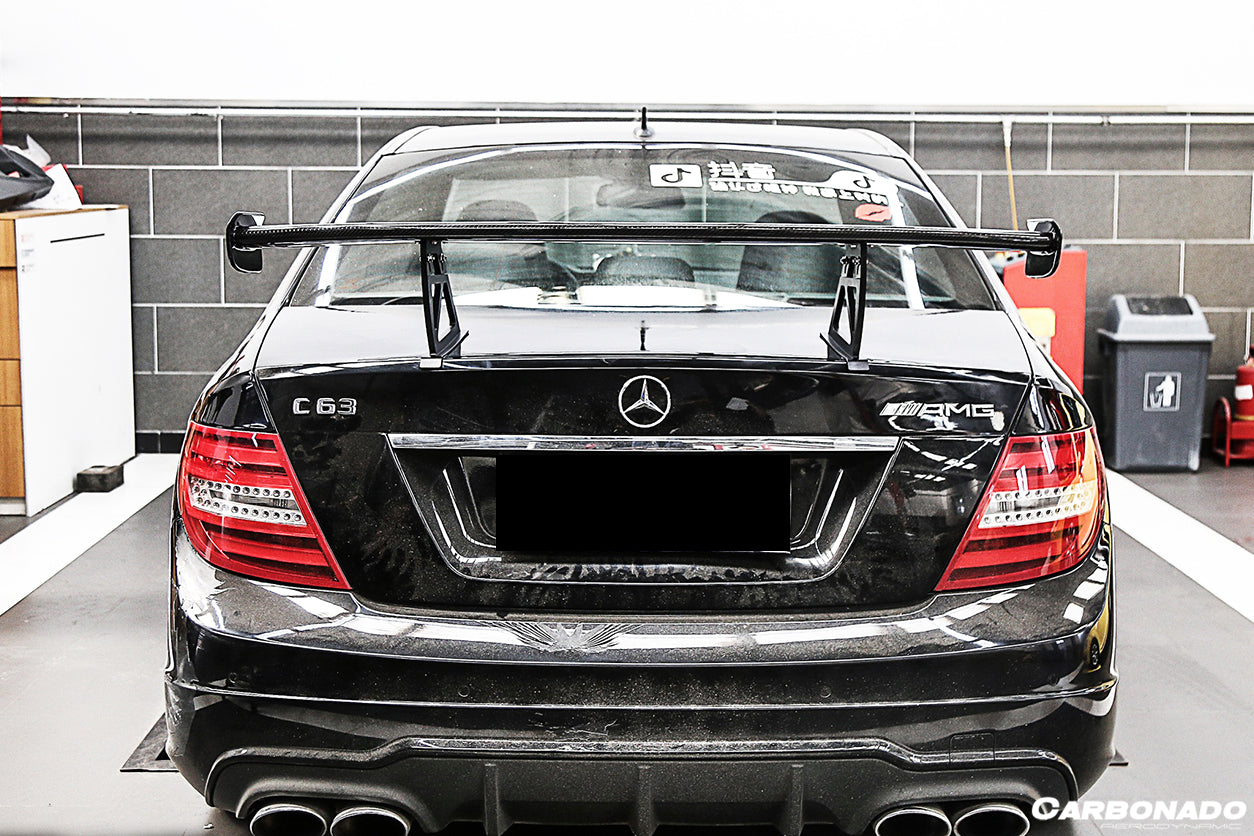 Mercedes Benz W204 C Class  C63 AMG Sedan BKSS Style Carbon Fiber Trunk Spoiler - DarwinPRO Aerodynamics