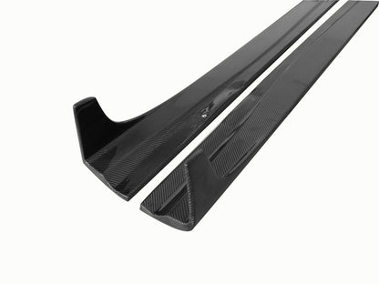 2012-2014 Mercedes Benz W204 C Class Coupe DP Style Carbon Fiber Side Skirts Under Board