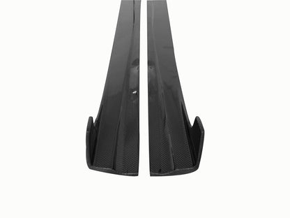 2012-2014 Mercedes Benz W204 C Class Coupe DP Style Carbon Fiber Side Skirts Under Board