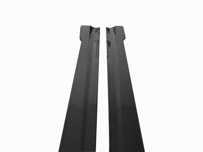 2012-2014 Mercedes Benz W204 C Class Coupe DP Style Carbon Fiber Side Skirts Under Board