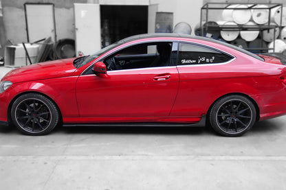 2012-2014 Mercedes Benz W204 C Class Coupe DP Style Carbon Fiber Side Skirts Under Board