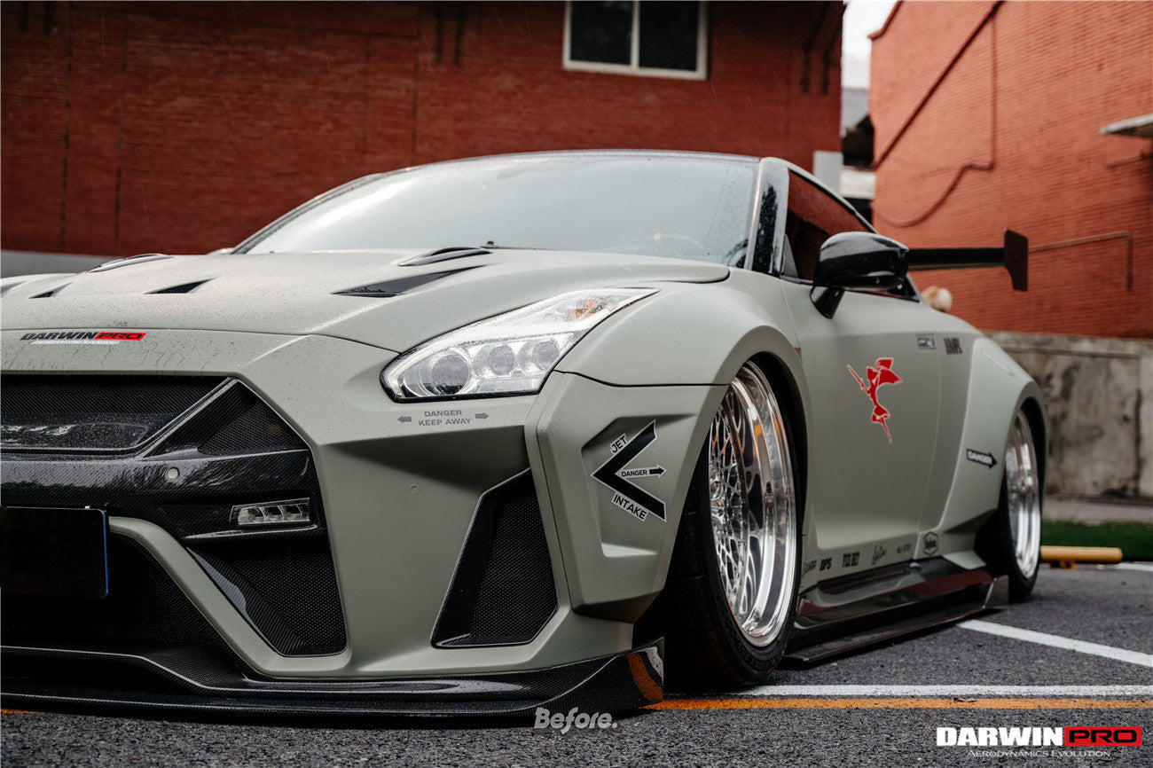 DarwinPRO 2008-2023 Nissan GTR R35 CBA DBA EBA BKSSII Style Front Bumper - DarwinPRO Aerodynamics