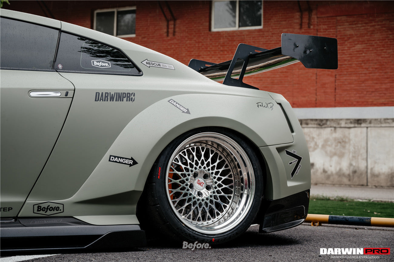 DarwinPRO 2008-2023 Nissan GTR R35 CBA DBA EBA BKSSII Style Partial Carbon Fiber Full Wide Body Kit - DarwinPRO Aerodynamics
