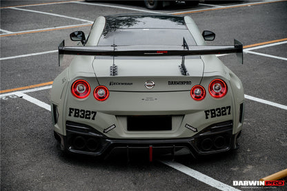 DarwinPRO 2008-2023 Nissan GTR R35 CBA DBA EBA BKSSII Style Rear Bumper with Diffuser Undertray And LED Light