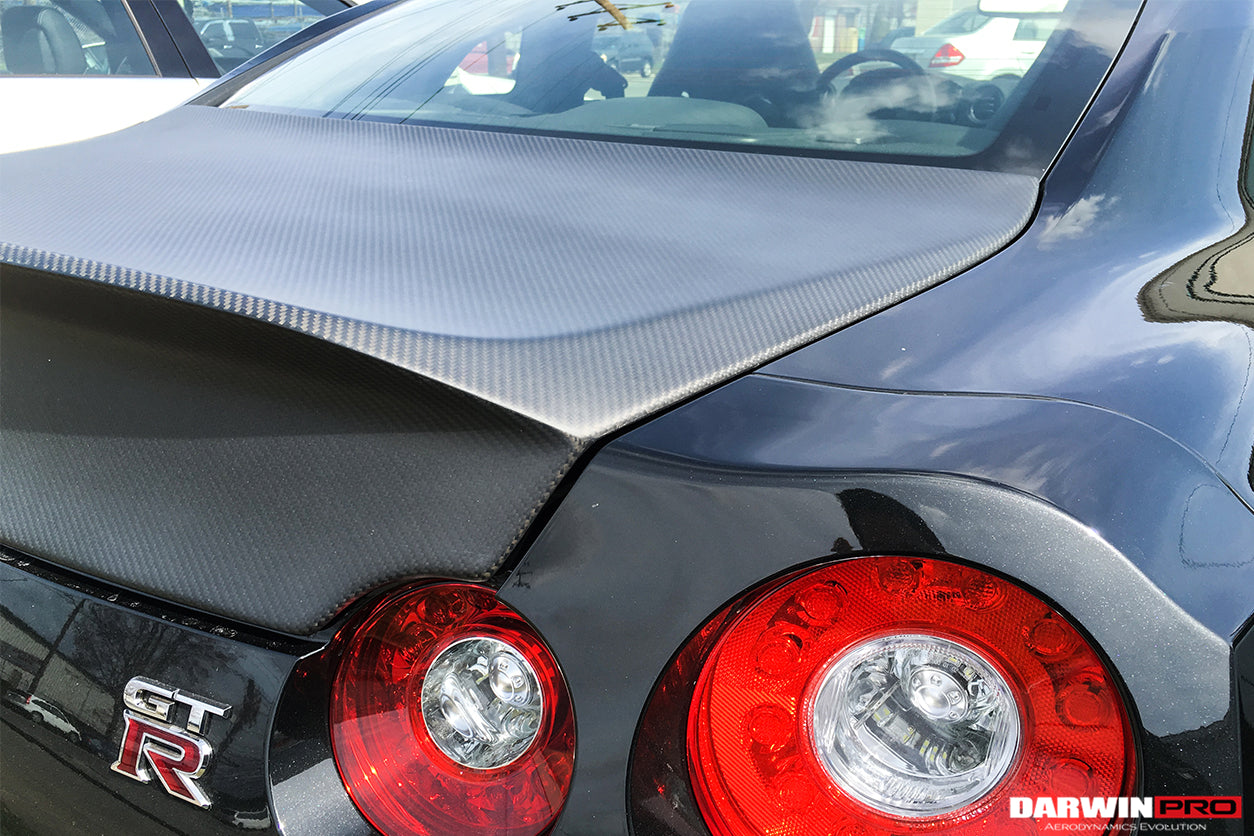 2008-2025 Nissan GTR R35 DLK Style Carbon Fiber Trunk | Fits CBA DBA EBA - DarwinPRO Aerodynamics
