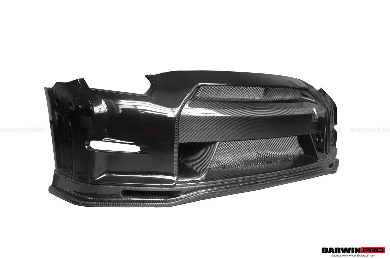 2008-2016 Nissan GTR R35 CBA DBA Ver15 NSM Style Partial Carbon Fiber Front Bumper