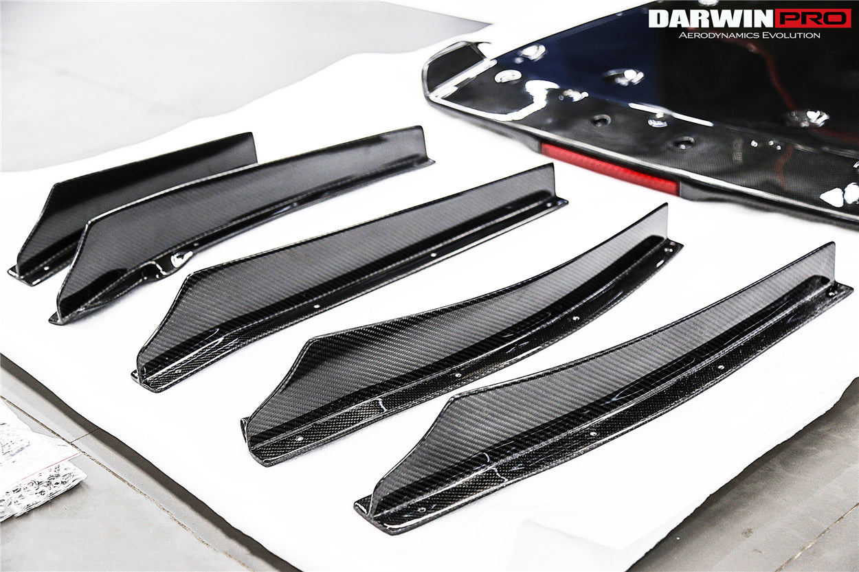 2012-2023 Nissan GTR R35 DBA EBA BKSS Style Carbon Fiber Rear Diffuser Canards