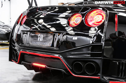 2012-2023 Nissan GTR R35 DBA EBA BKSS Style Carbon Fiber Rear Diffuser Canards