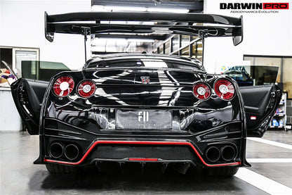 2012-2023 Nissan GTR R35 DBA EBA NSM Style Carbon Fiber Rear Diffuser Undertary With canards & break light