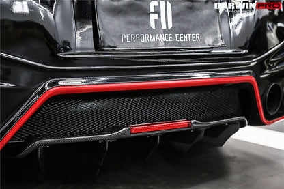 2012-2023 Nissan GTR R35 DBA EBA NSM Style Carbon Fiber Rear Diffuser Undertary With canards & break light