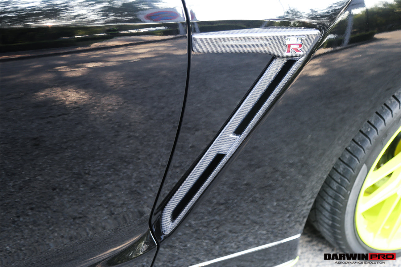2015-2023 Nissan GTR R35 DBA EBA Carbon Fiber Fender Logo Cover - DarwinPRO Aerodynamics