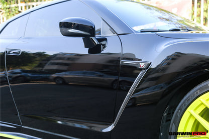 2015-2023 Nissan GTR R35 DBA EBA Carbon Fiber Fender Logo Cover - DarwinPRO Aerodynamics