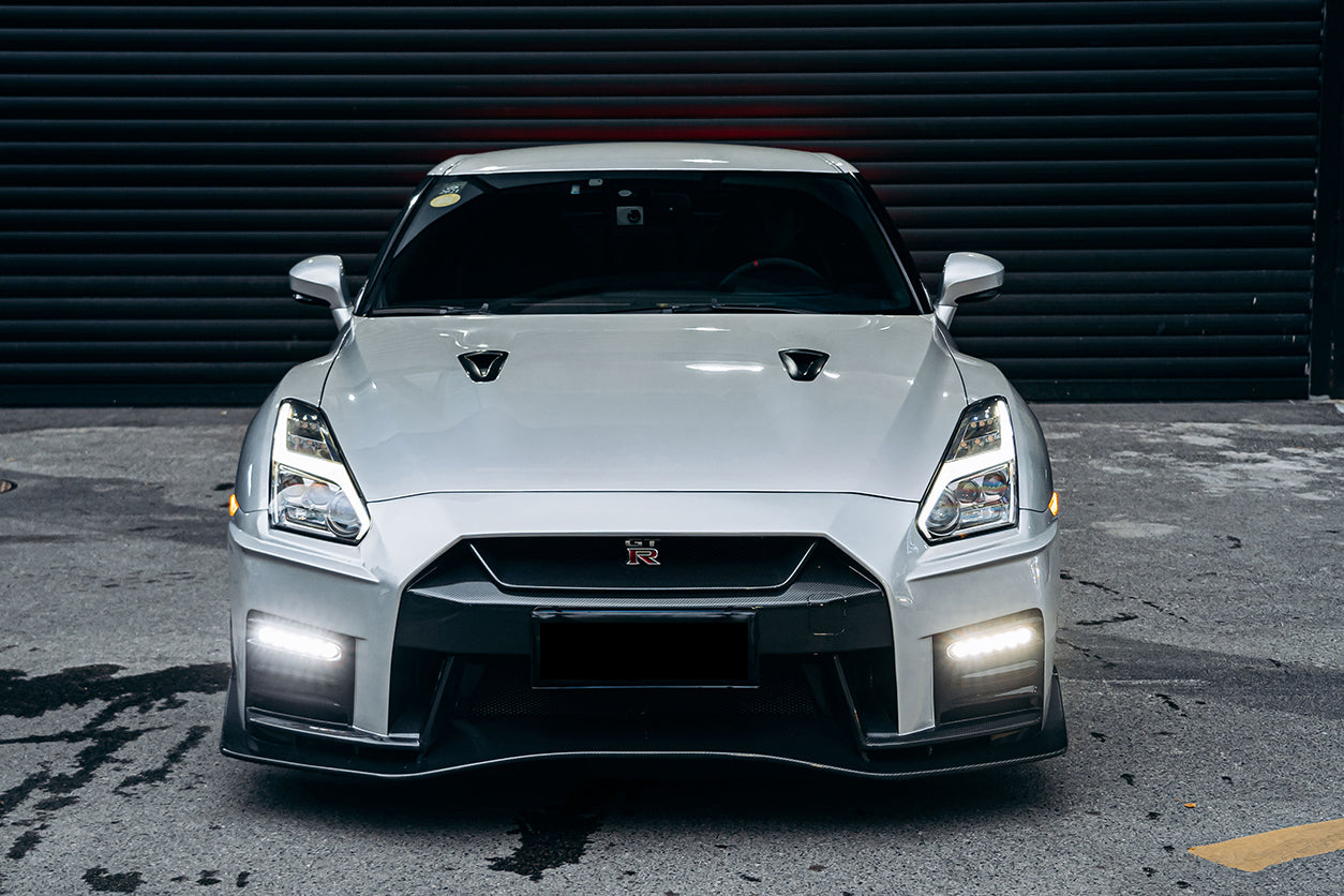 2017-2023 Nissan GTR R35 EBA NSM Style Partial Carbon Fiber Front Bumper