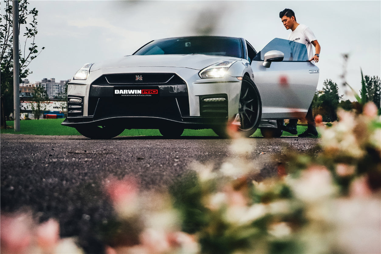 DarwinPRO 2008-2016 Nissan GTR R35 CBA DBA Ver17 NSM Style Partial Carbon Fiber Front Bumper - DarwinPRO Aerodynamics