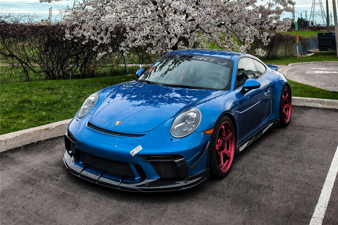 DarwinPRO 2017-2019 Porsche 911 991.2 GT3 Only BKSS Style Carbon Fiber Front lip - DarwinPRO Aerodynamics