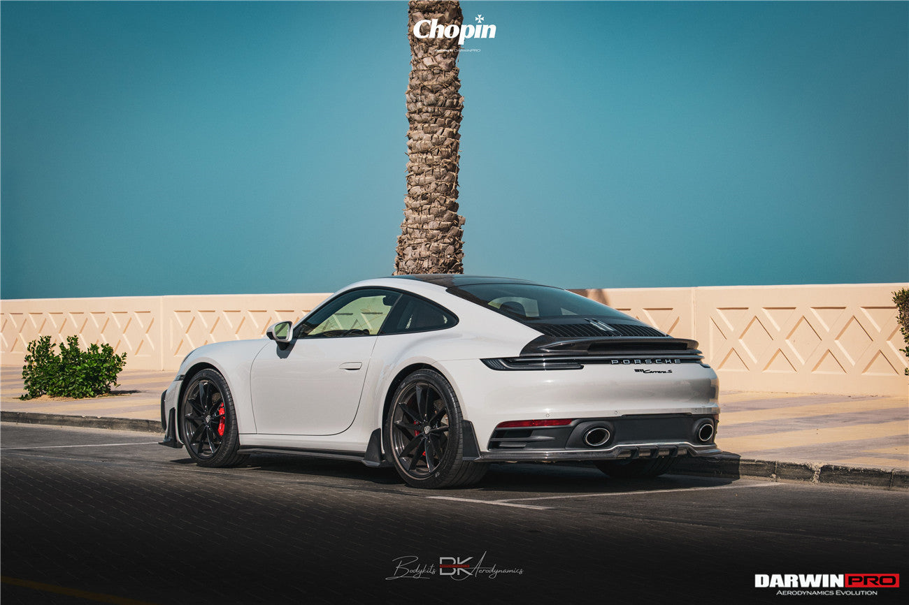 Darwinpro 2019-2024 Porsche 911 992 Carrera Targa 4 4S Targa Cabriolet BKSSII Style Rear Lip - DarwinPRO Aerodynamics
