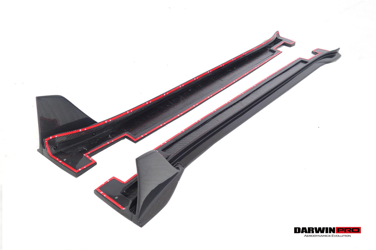 DarwinPRO 2019-2024 Porsche 911 992 Carrera S 4 4S Targa Cabriolet BKSSII Style Side Skirts - DarwinPRO Aerodynamics