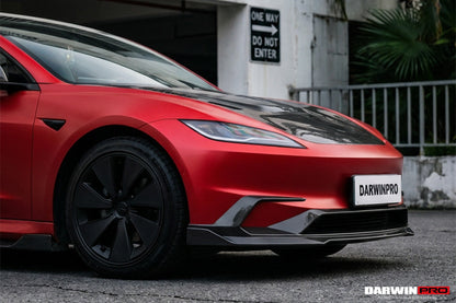 2024-2026 Tesla Model 3 Highland RWD AWD Carbon Fiber IMP Design Front Lip（DONT FIT PERFORMANCE） - DarwinPRO Aerodynamics