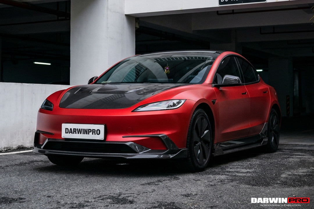 2024-2026 Tesla Model 3 Highland RWD AWD Carbon Fiber IMP Design Front Lip（DONT FIT PERFORMANCE） - DarwinPRO Aerodynamics