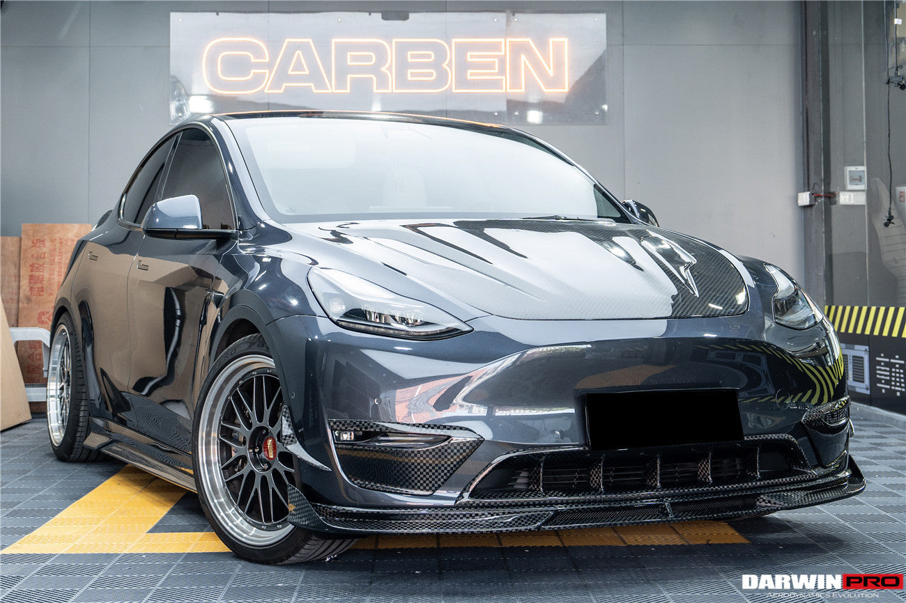 2020-2024 Tesla Model Y IMP Performance Carbon Fiber Front  Bumper Canards