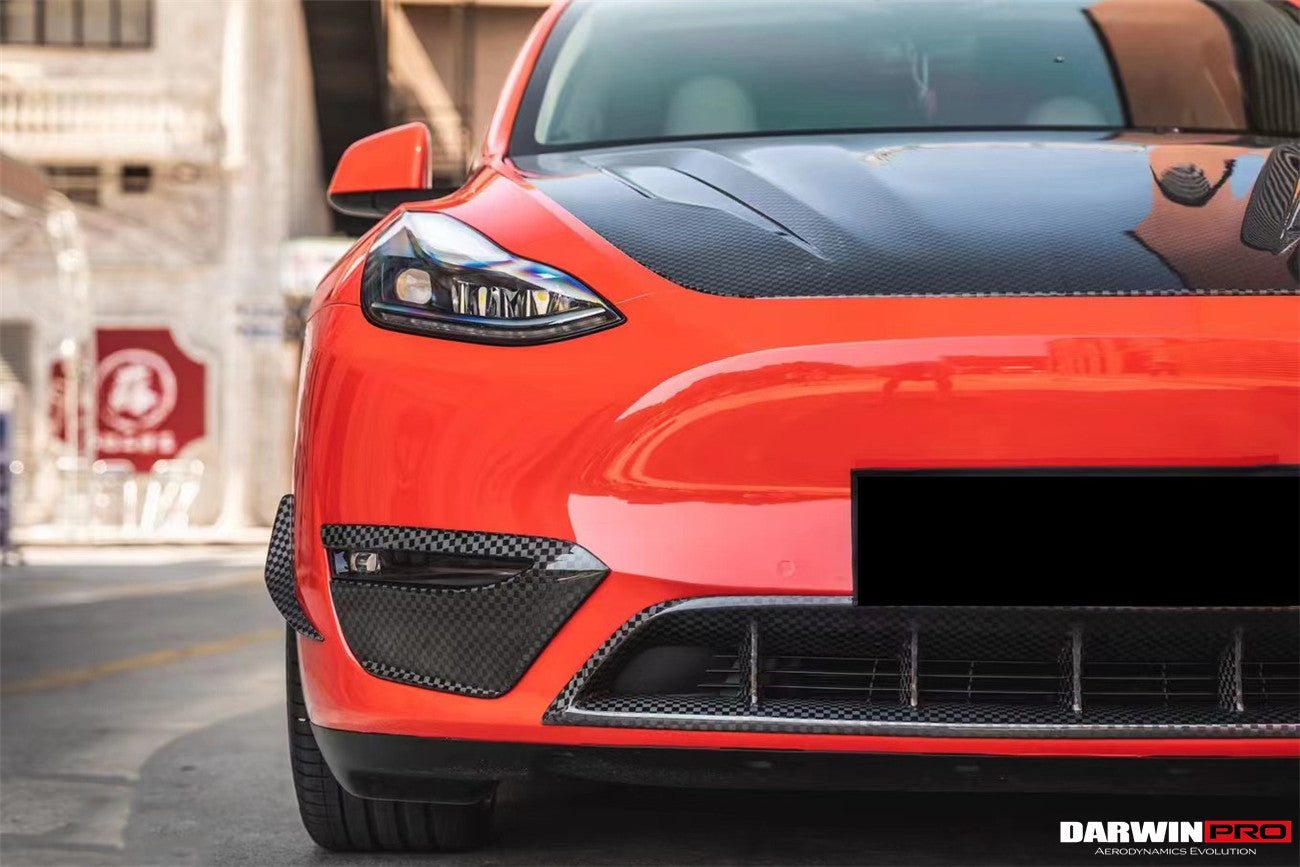 2020-2024 Tesla Model Y IMP Performance Carbon Fiber Front  Bumper Canards